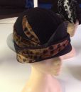 Leopard Textured Boiled Wool Cloche