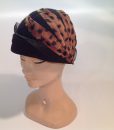 Leopard Textured Boiled Wool Cloche