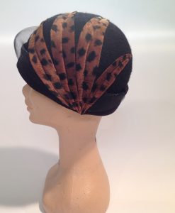 Leopard Textured Boiled Wool Cloche