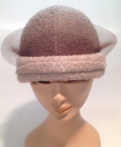 jersey cooked cloche with applications and crinoline - frontal view