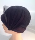 jersey cooked cloche with micro sequins, applications and crinoline - side view