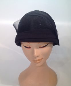 jersey cooked cloche with micro sequins, applications and crinoline - frontal view