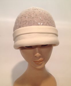 Jersey Cooked Cloche with Applications and Micro-Sequins